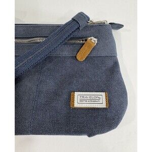 Travelon Anti-Theft Heritage Crossbody Bag Blue RFID Slash-Resistant Purse